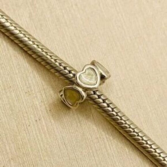 Pandora Sterling Silver Abundance of Love Spacer w/ Silver Enamel - Picture 3 of 5